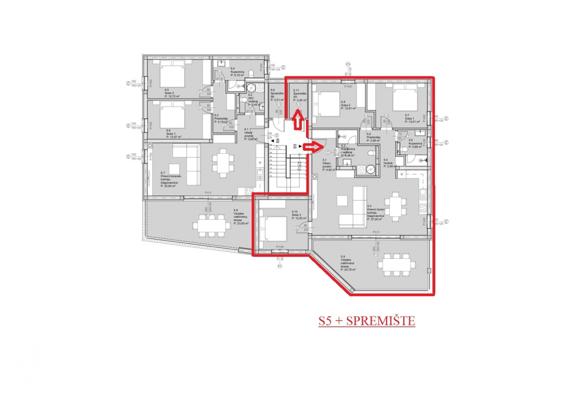 Apartma/Stanovanje Tribunj, 112,98m2