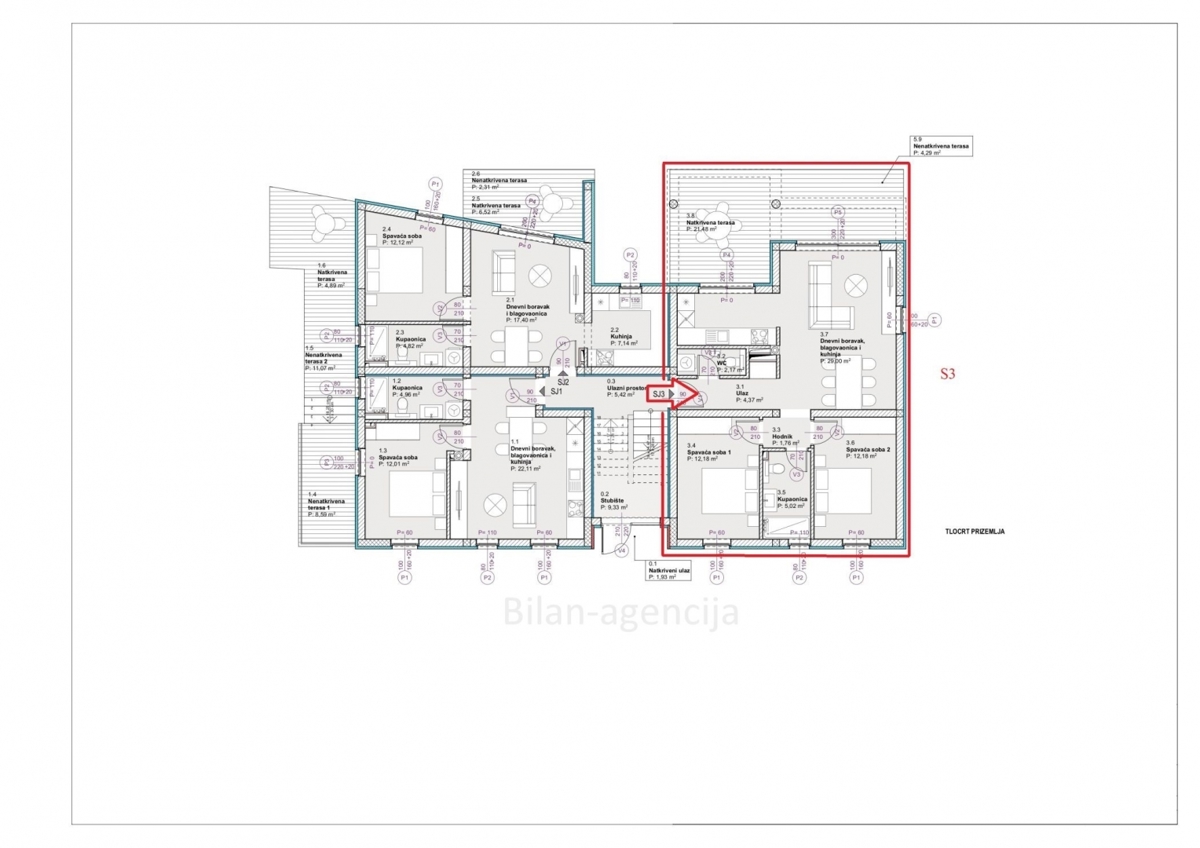 Vodice, 102 m2, apartma, vrt, odlična lokacija, blizu morja
