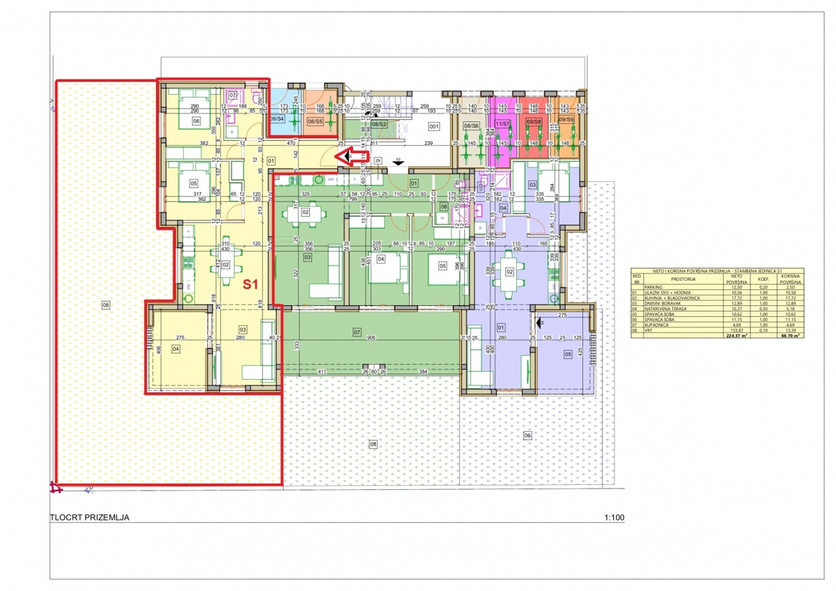 Apartma v gradnji, Vodice, Dalmacija