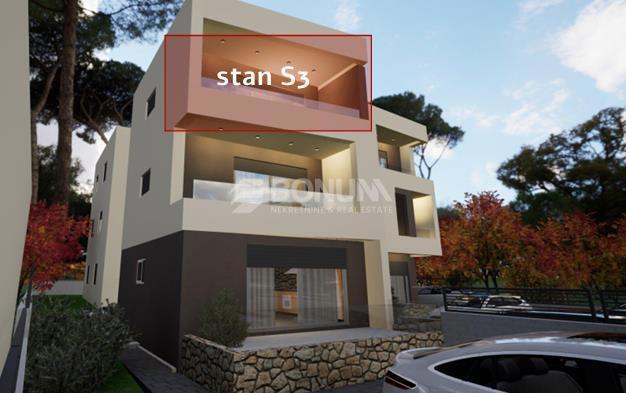 Brodarica – Dvosobni apartma v drugem nadstropju z ložo, 130 m od morja