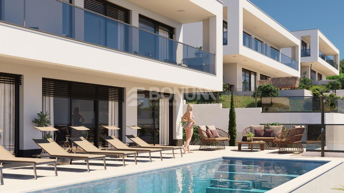 Moderna luksuzna vila z bazenom in pogledom na morje – Vinišće