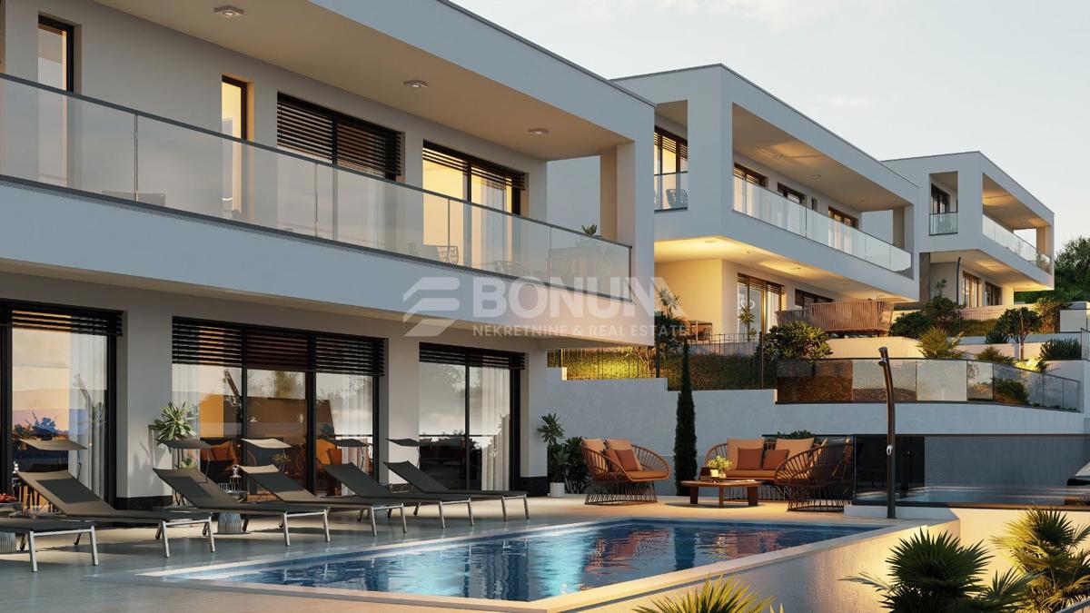 Moderna luksuzna vila z bazenom in pogledom na morje – Vinišće