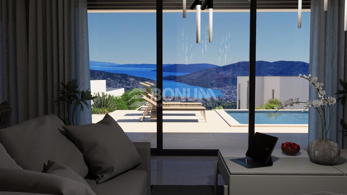 Moderna luksuzna vila z bazenom in pogledom na morje – Vinišće