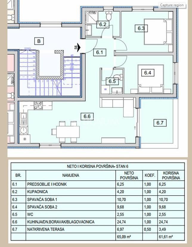 Kompakten apartma v 1. nadstropju, idealen za turistični najem, 50 m od morja – Srima pri Vodicah
