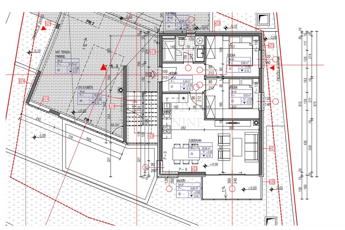  Apartma z dvema spalnicama, pritličje, Primošten