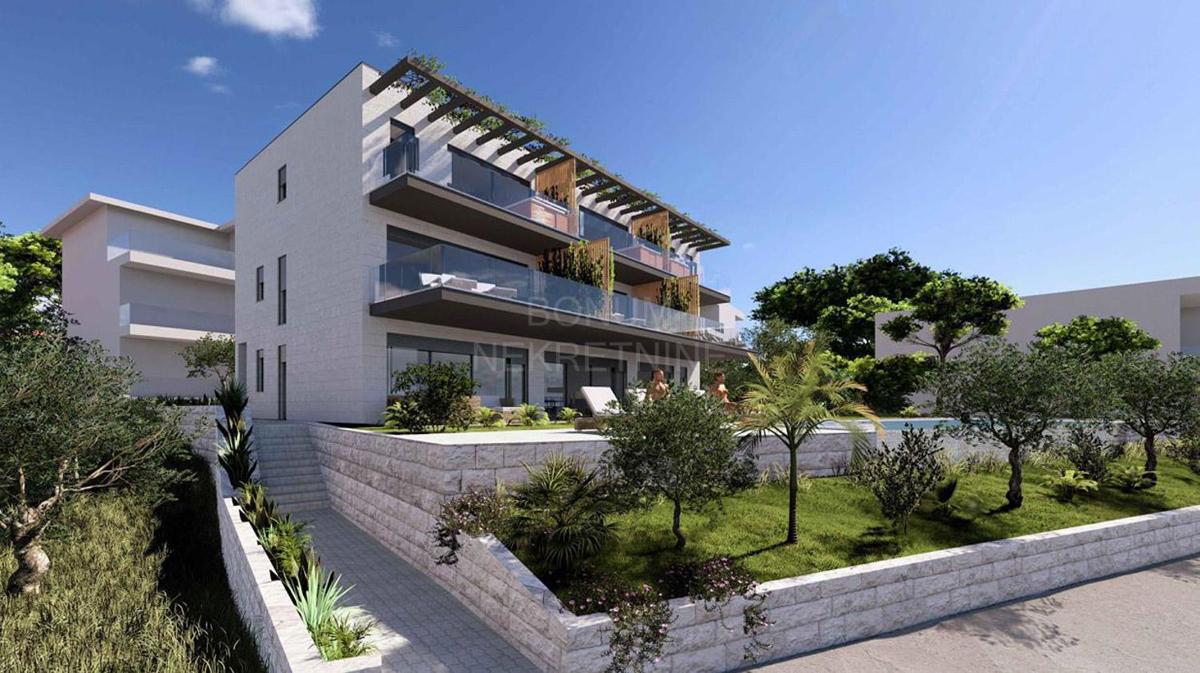 Čudovit dvoetažni apartma, prva vrsta do morja, Brodarica