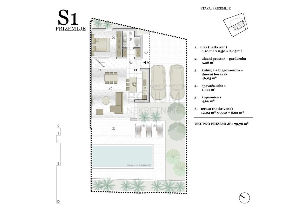 Vodice, polpritlična hiša z bazenom na odlični lokaciji