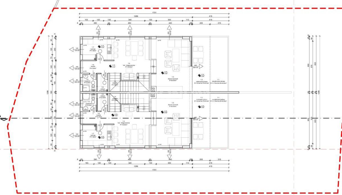Luksuzna polsamostojna hiša s sistemom pametnega doma, neskončnim bazenom in pogledom na morje, Vodice