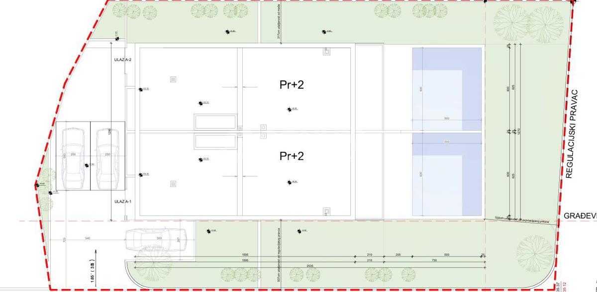 Luksuzna polsamostojna hiša s sistemom pametnega doma, neskončnim bazenom in pogledom na morje, Vodice