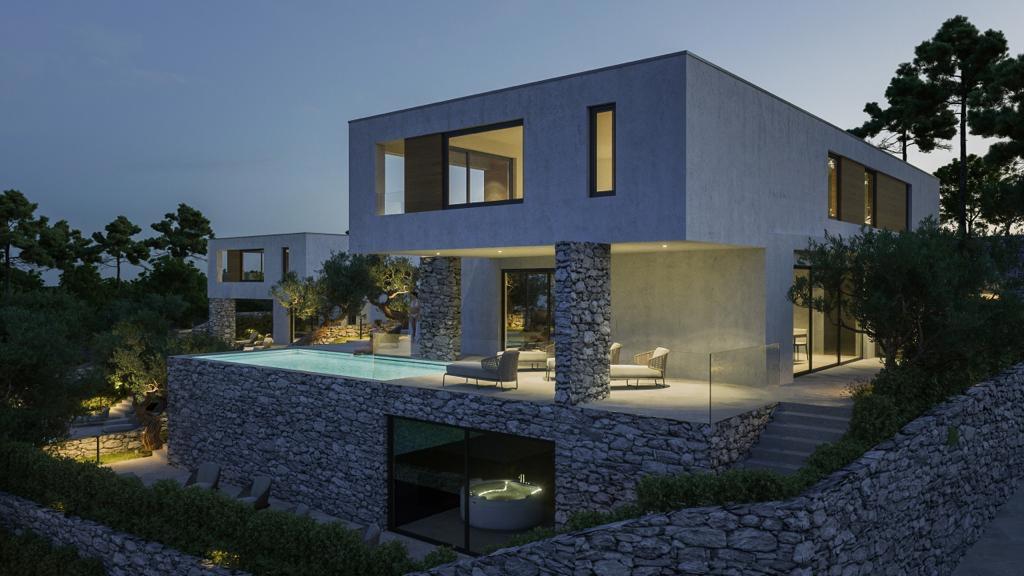 Moderna vila z bazenom in razgledom, Vodice