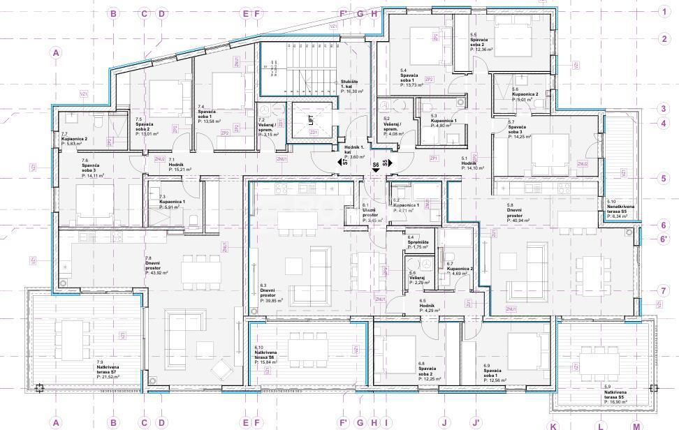  Nov prostoren apartma v prvem nadstropju stavbe, Vodice