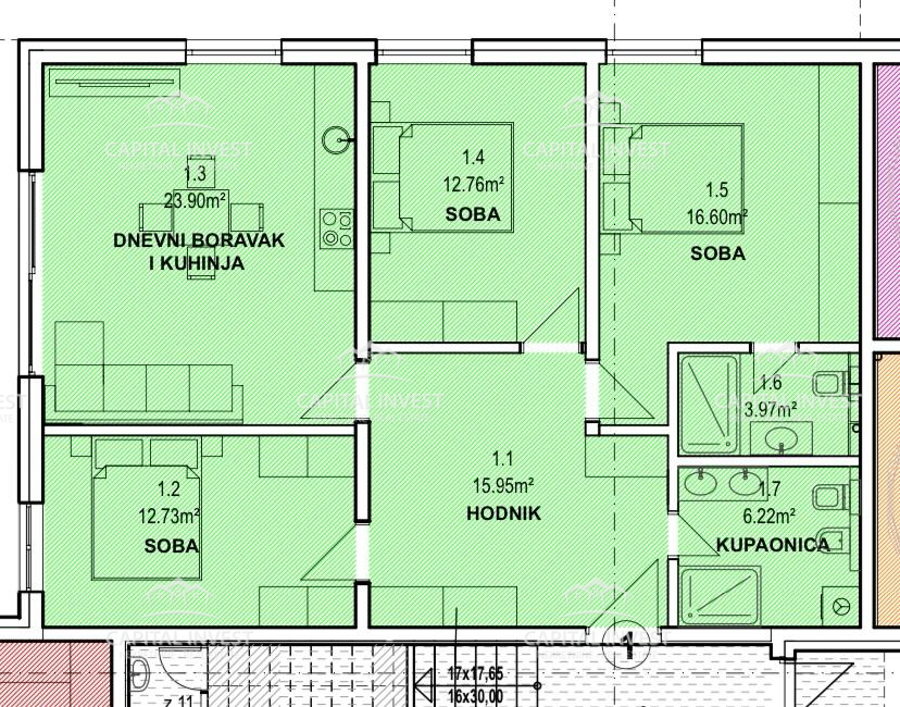 Štirisobno stanovanje s pogledom na morje, Banjole, Istra