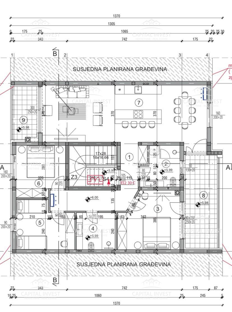 Trosobno stanovanje, dva balkona, novogradnja, Pula, Istra