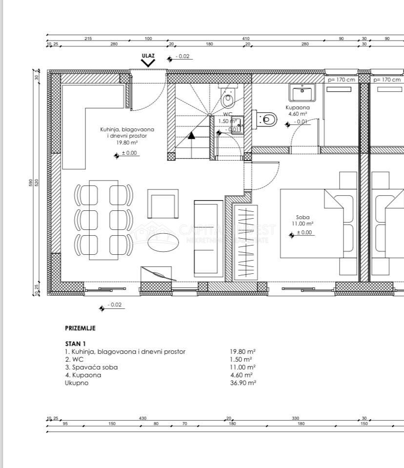 Stanovanje Premantura, Medulin, 80m2