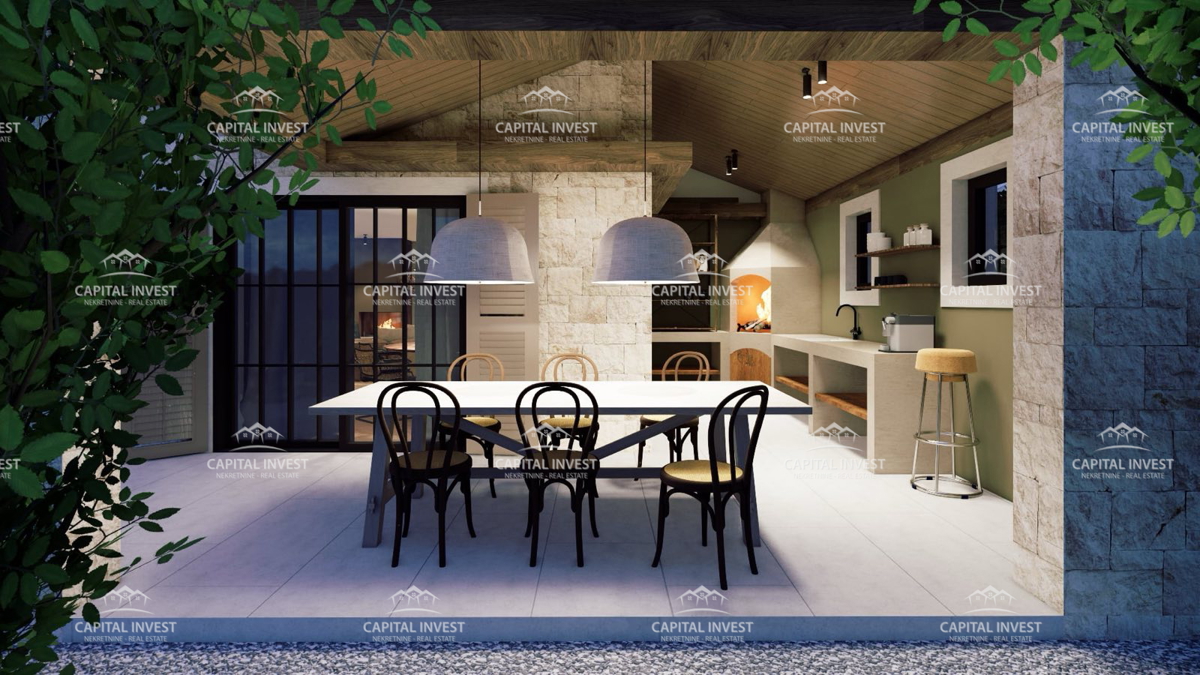 Hiša v gradnji, pogled na morje, Marčana, Istra