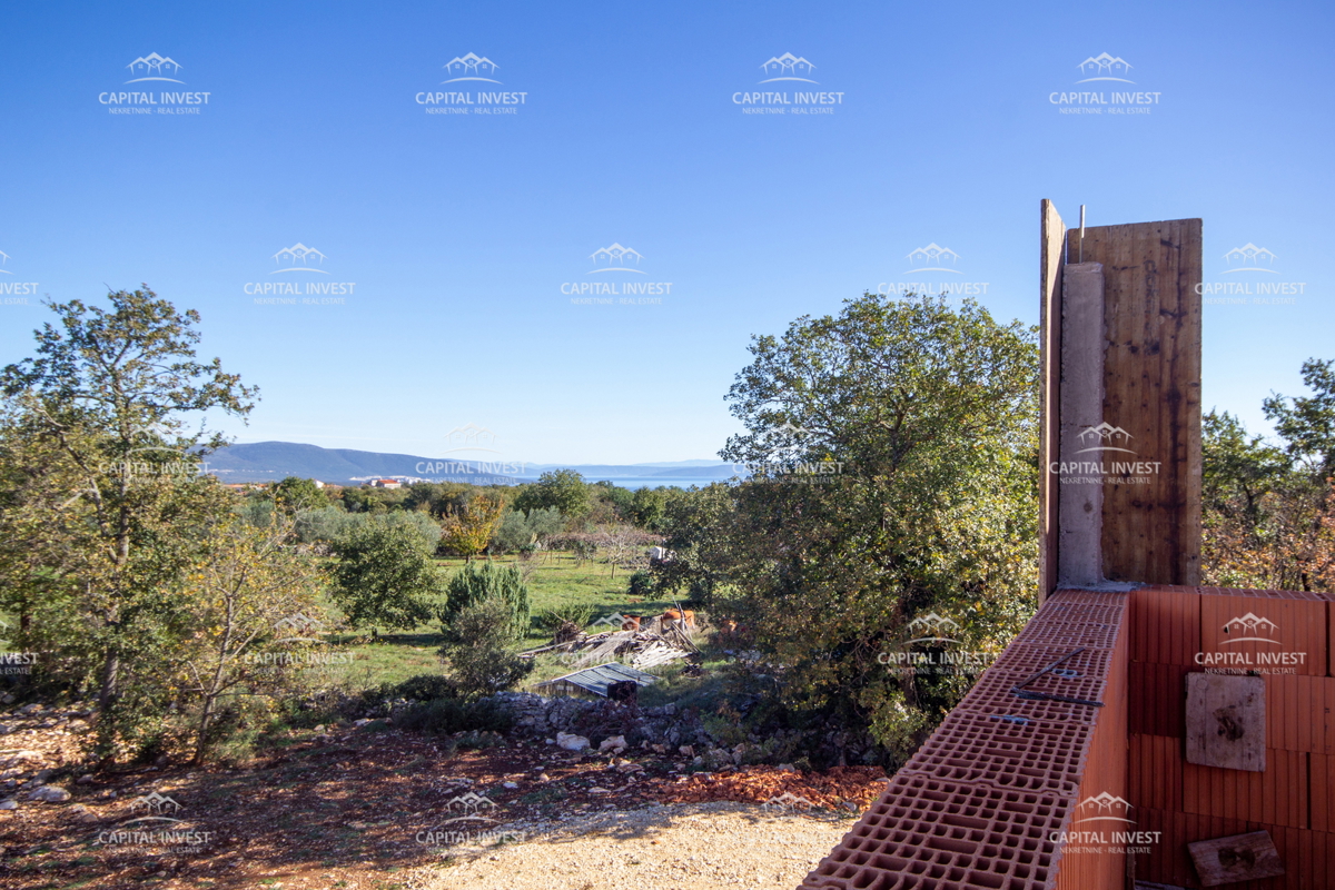 Hiša v gradnji, pogled na morje, Marčana, Istra