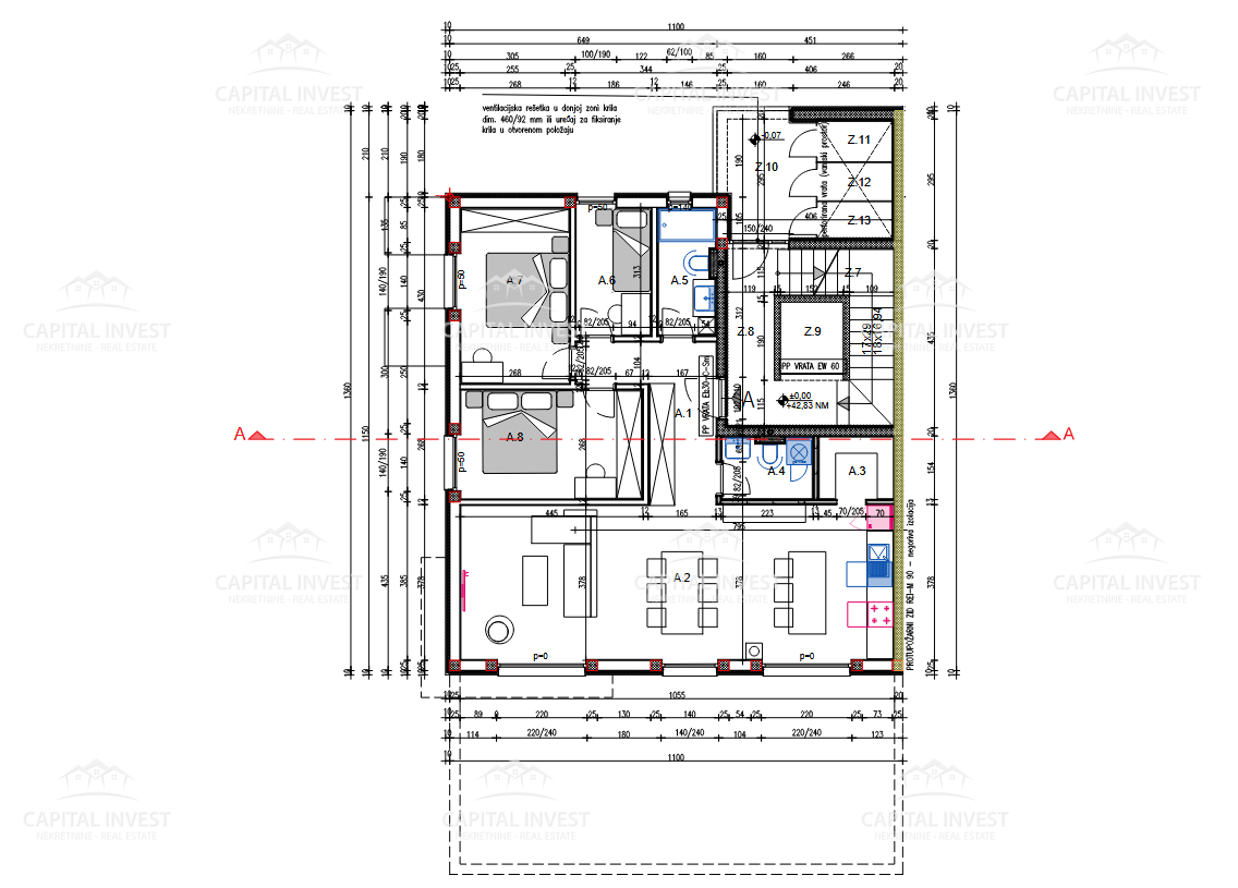 Štirisobno stanovanje v pritličju, Veli Vrh, Pula, Istra