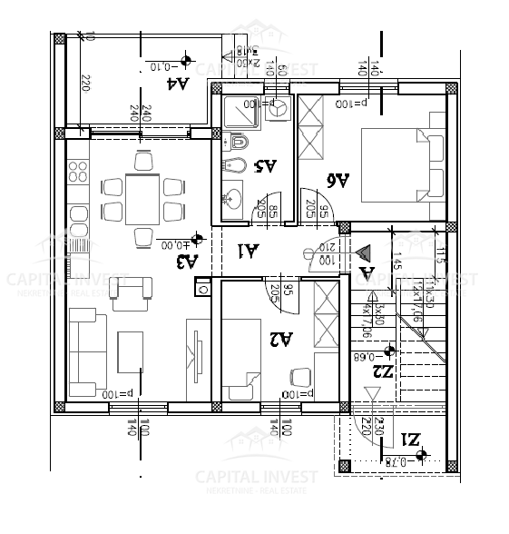 Stanovanje, v gradnji, trisobno, balkon, Pula, Istra