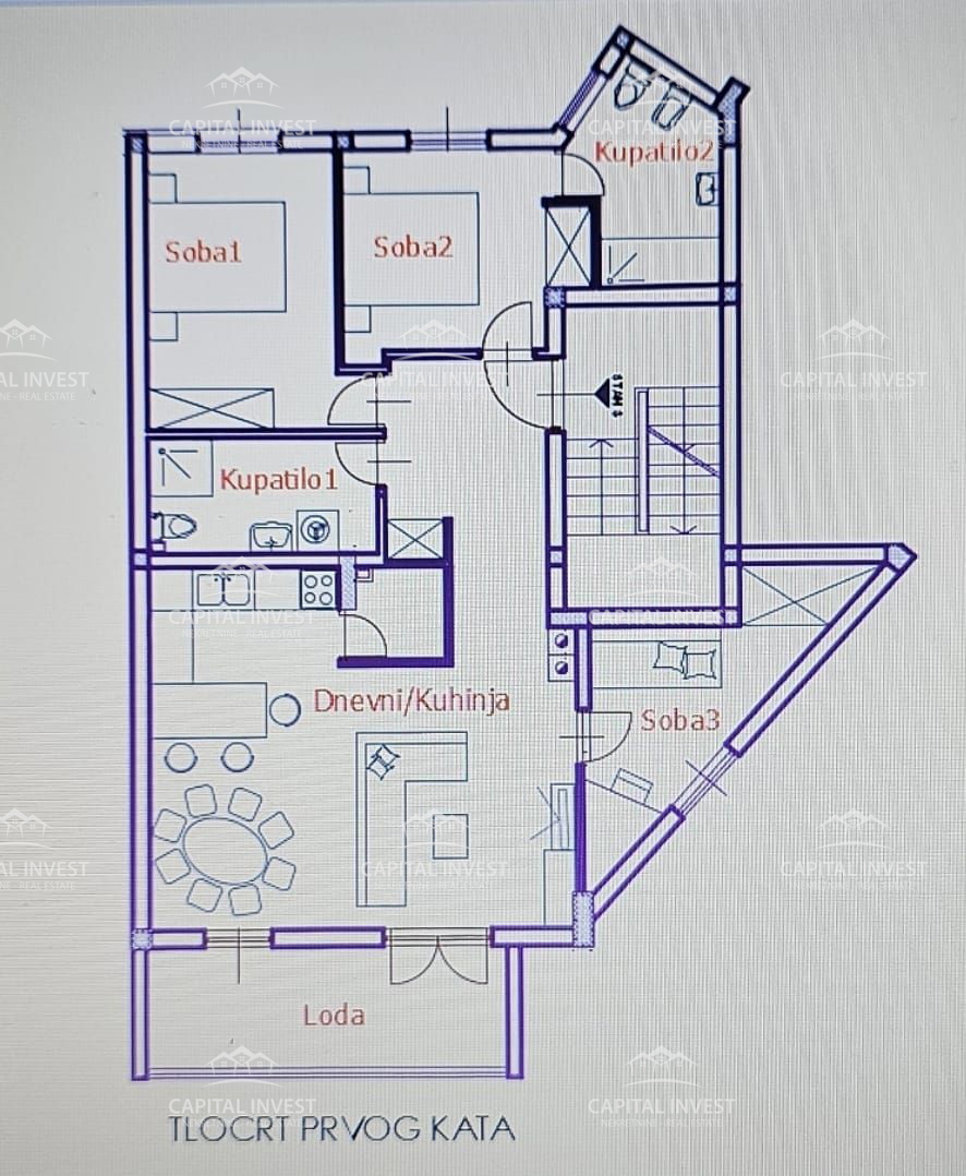 Trosobno stanovanje, novogradnja, Pula, Istra