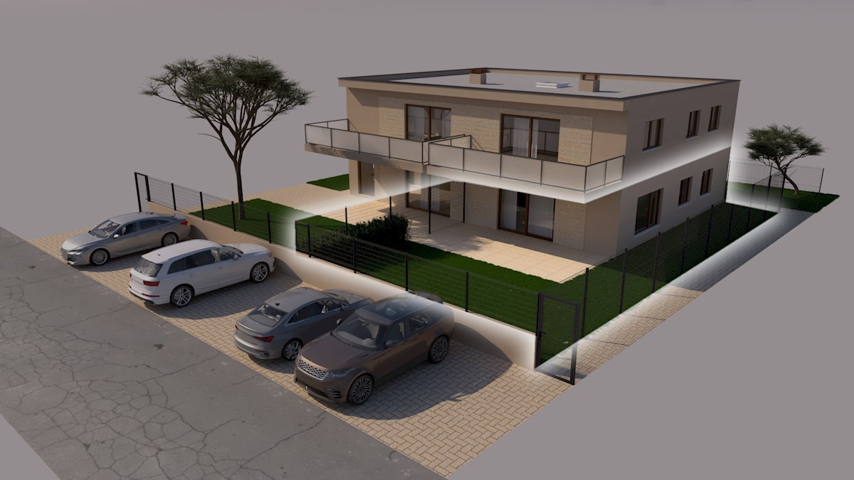 Stanovanje z 2 spalnicama in zasebnim vrtom – Poreč, 2 km od morja