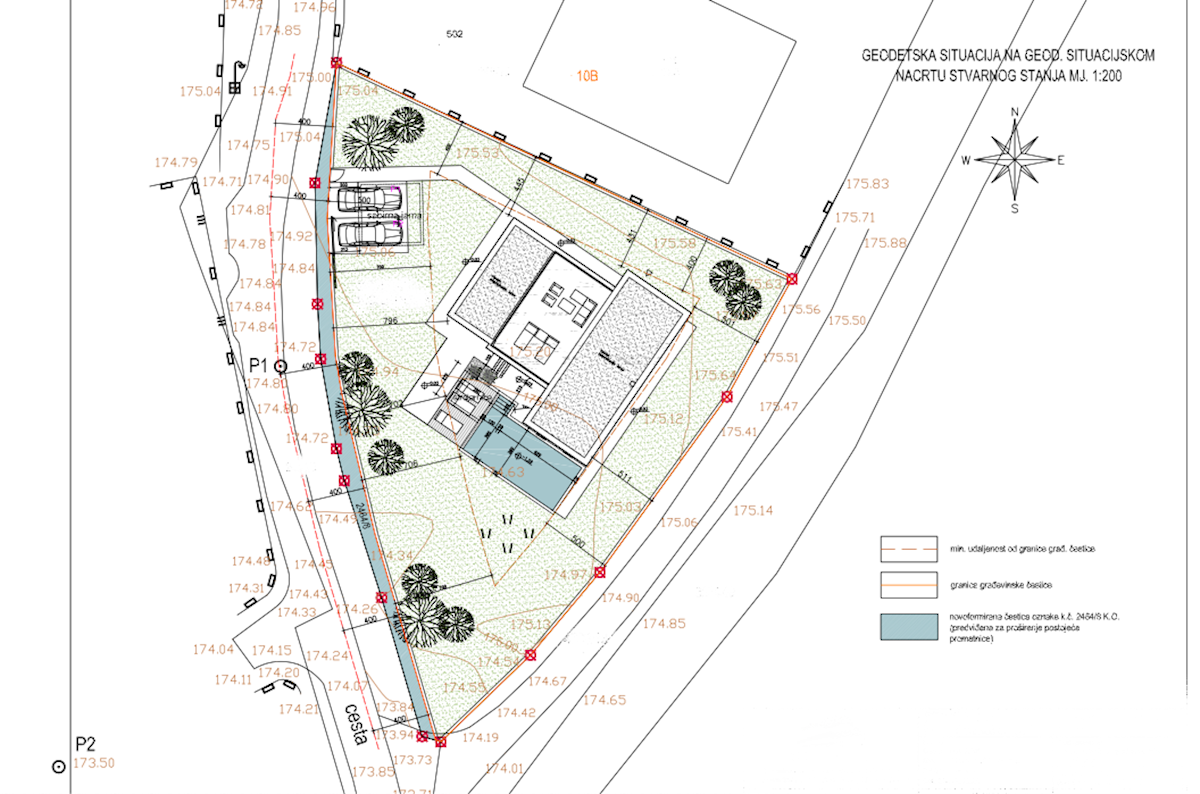 Poreč – okolica, gradbena parcela z dovoljenjem in projektom za moderno hišo z bazenom