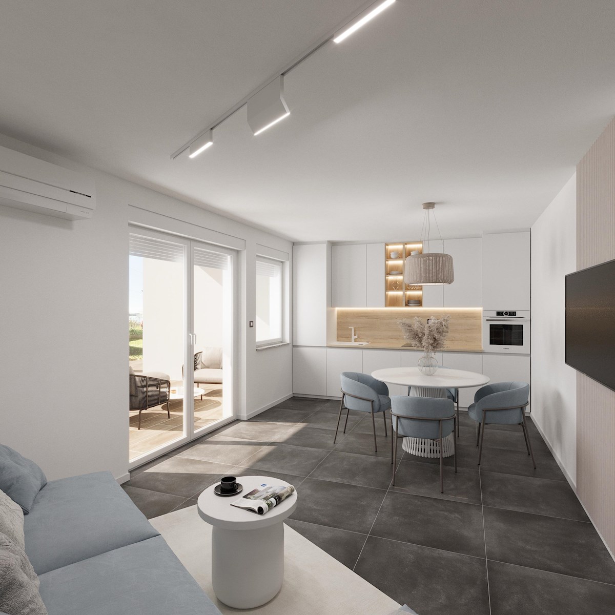 Apartma z vrtom in pogledom na morje – Novigrad, 20 m od plaže