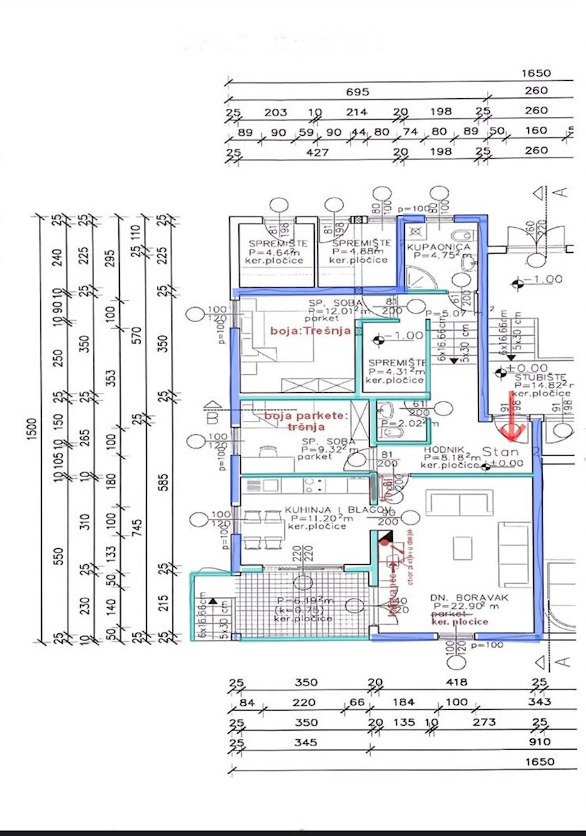 2-sobno stanovanje s teraso in parkirnim mestom, Novigrad – 86 m²