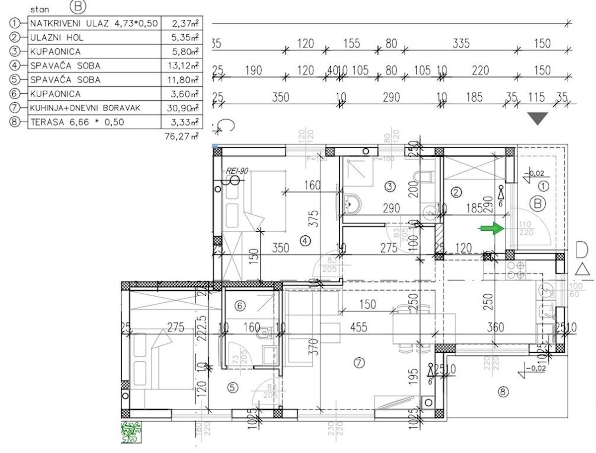 Stanovanje v pritličju z vrtom – novogradnja, 76 m², 2 parkirni mesti, blizu morja