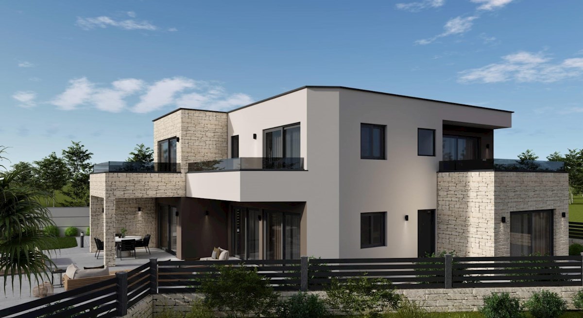 Vila v izgradnji z bazenom, 4 spalnice, pogled na morje - okolica Poreča