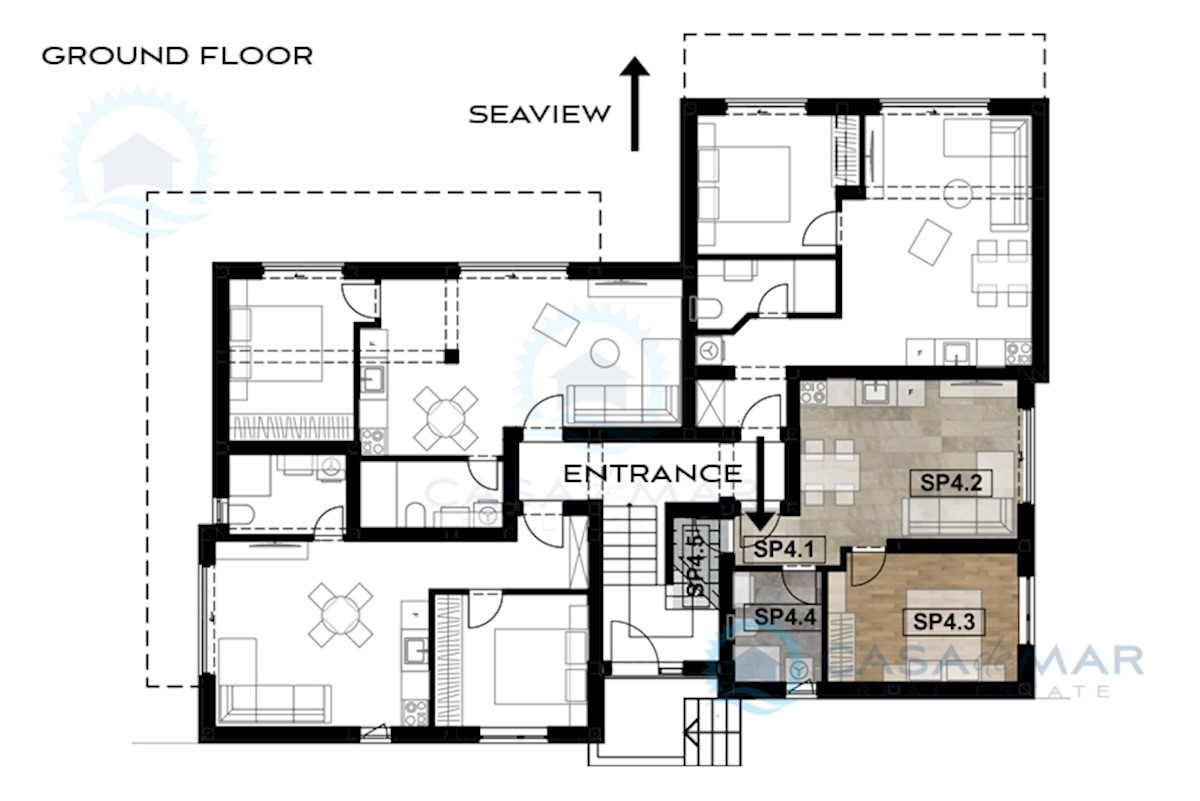 Apartma v Malinski s pogledom na morje in dodatnim apartmajem v pritličju – novogradnja!