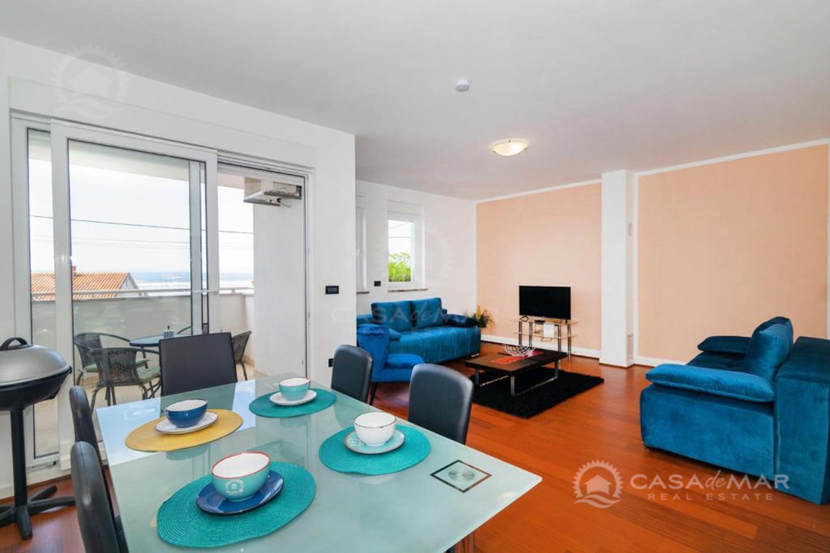 Apartma v pritličju s pogledom na morje – Crikvenica!