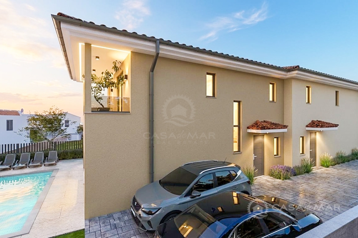 Novogradnja v okolici Malinske – dvojček z bazenom