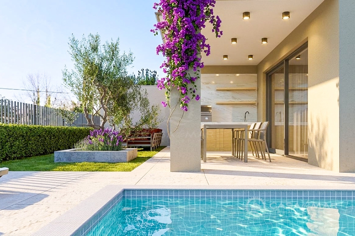 Novogradnja v okolici Malinske – dvojček z bazenom