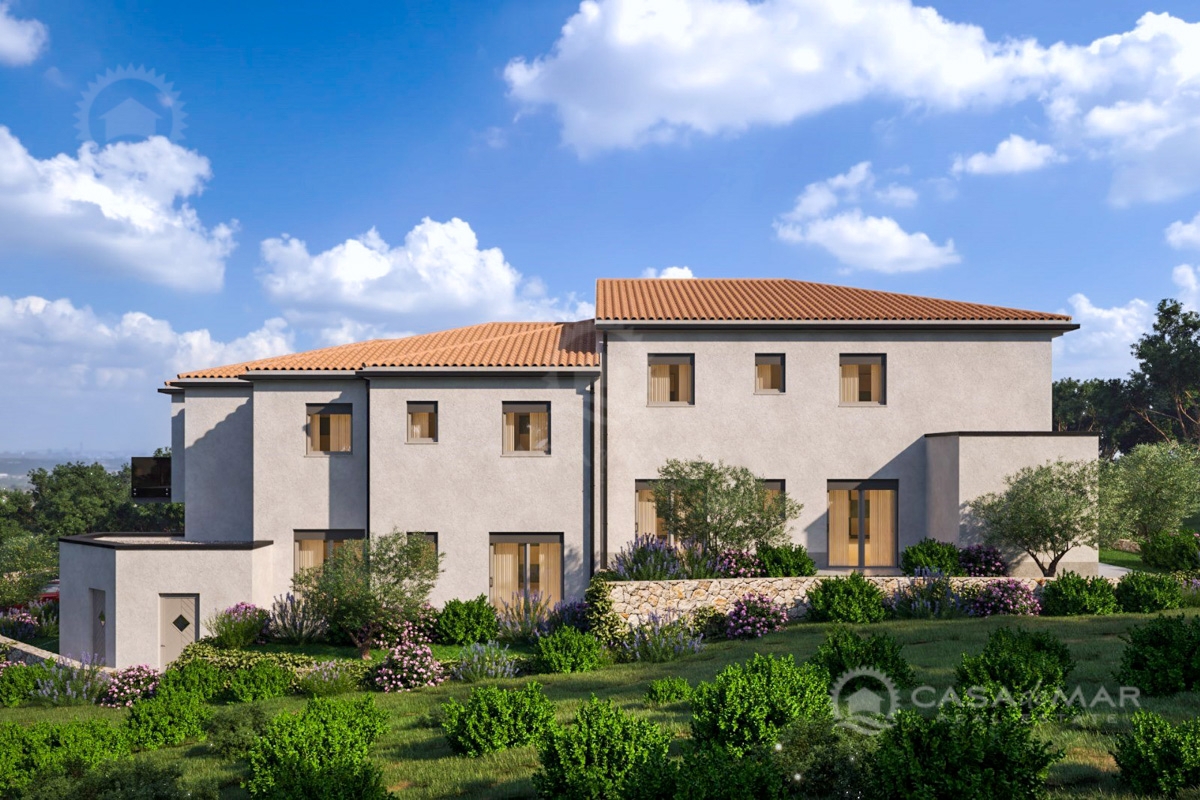 Novogradnja – apartma v Vrbniku s panoramskim pogledom na morje