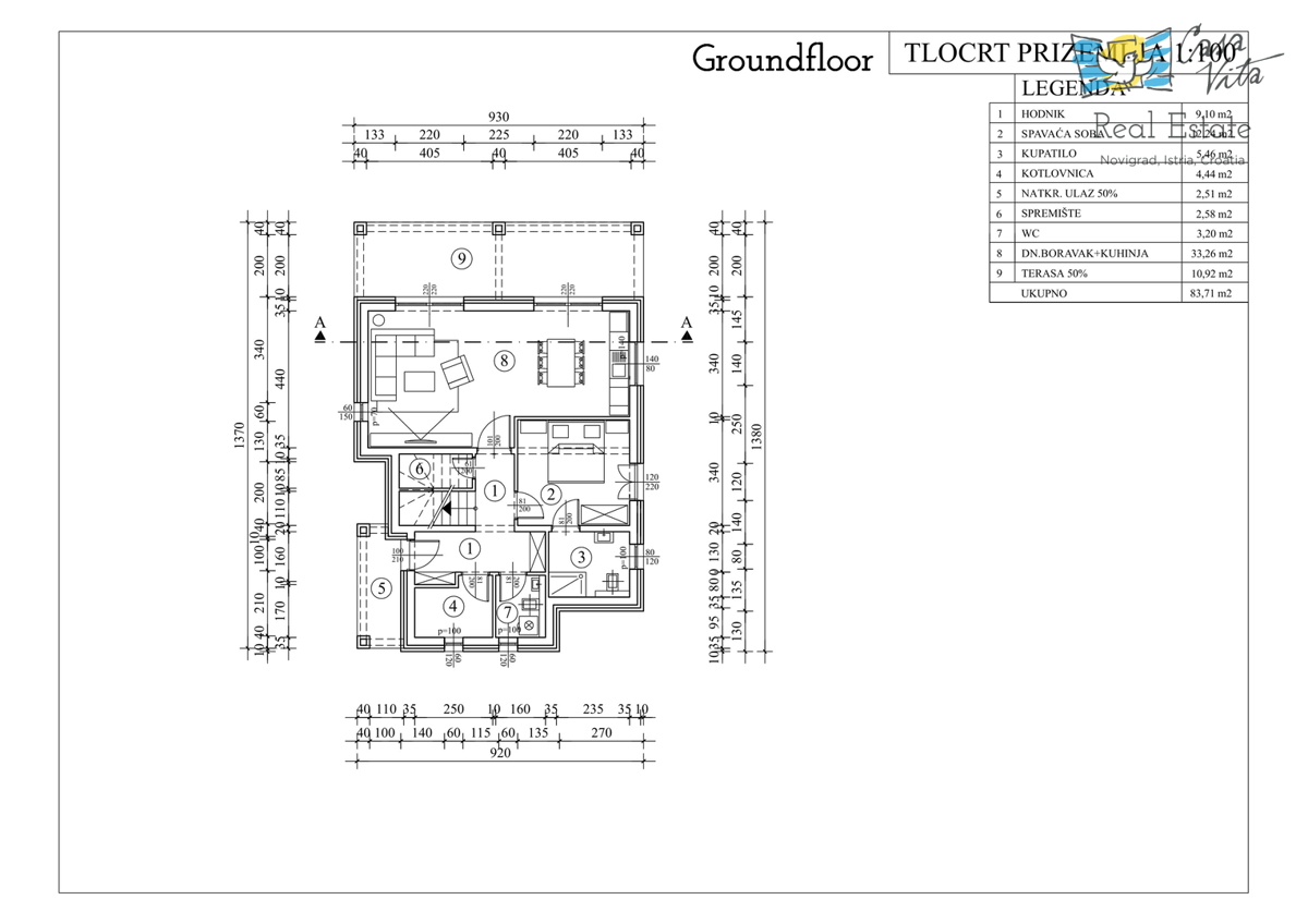 ISTRA, NOVIGRAD - Mediteranska hiša s čudovitim pogledom na morje!