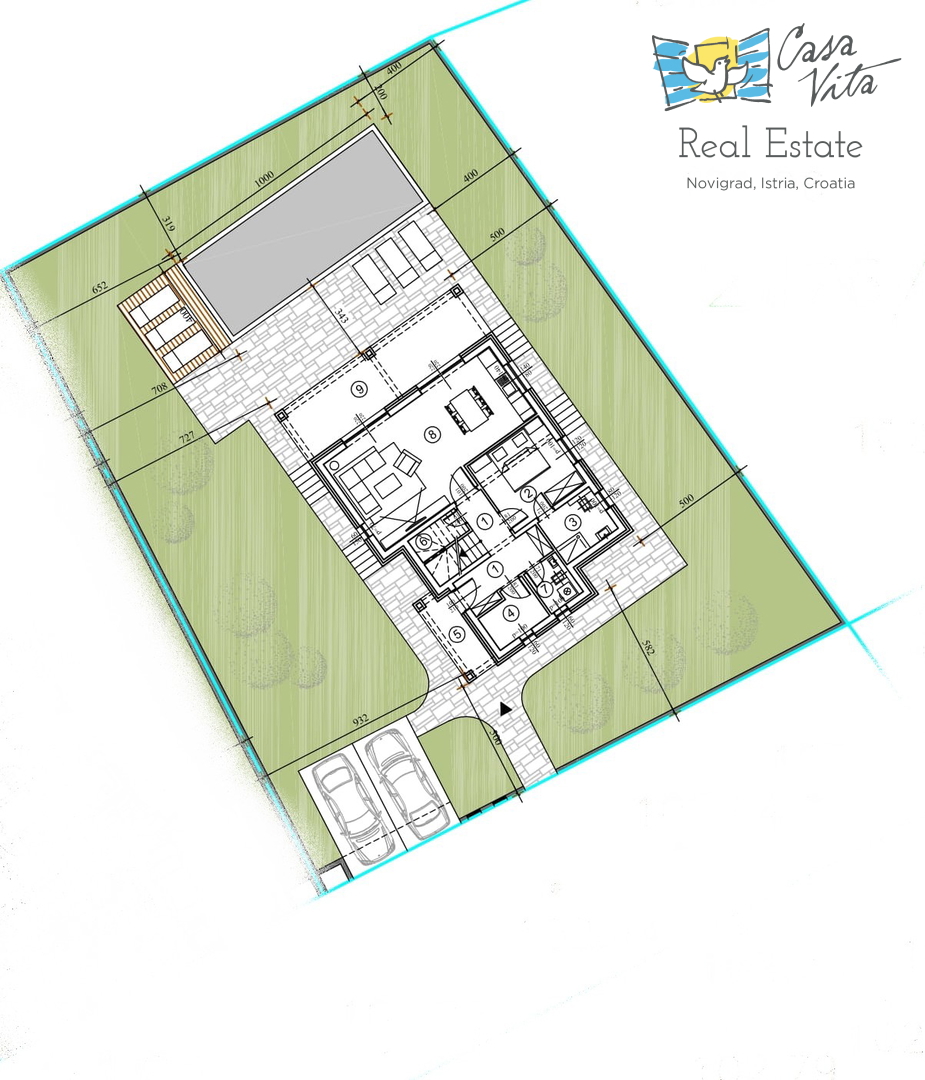 ISTRA, NOVIGRAD - Mediteranska hiša s čudovitim pogledom na morje!