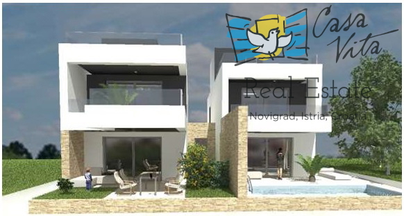 Novigrad - hiša v izgradnji 800m od morja!