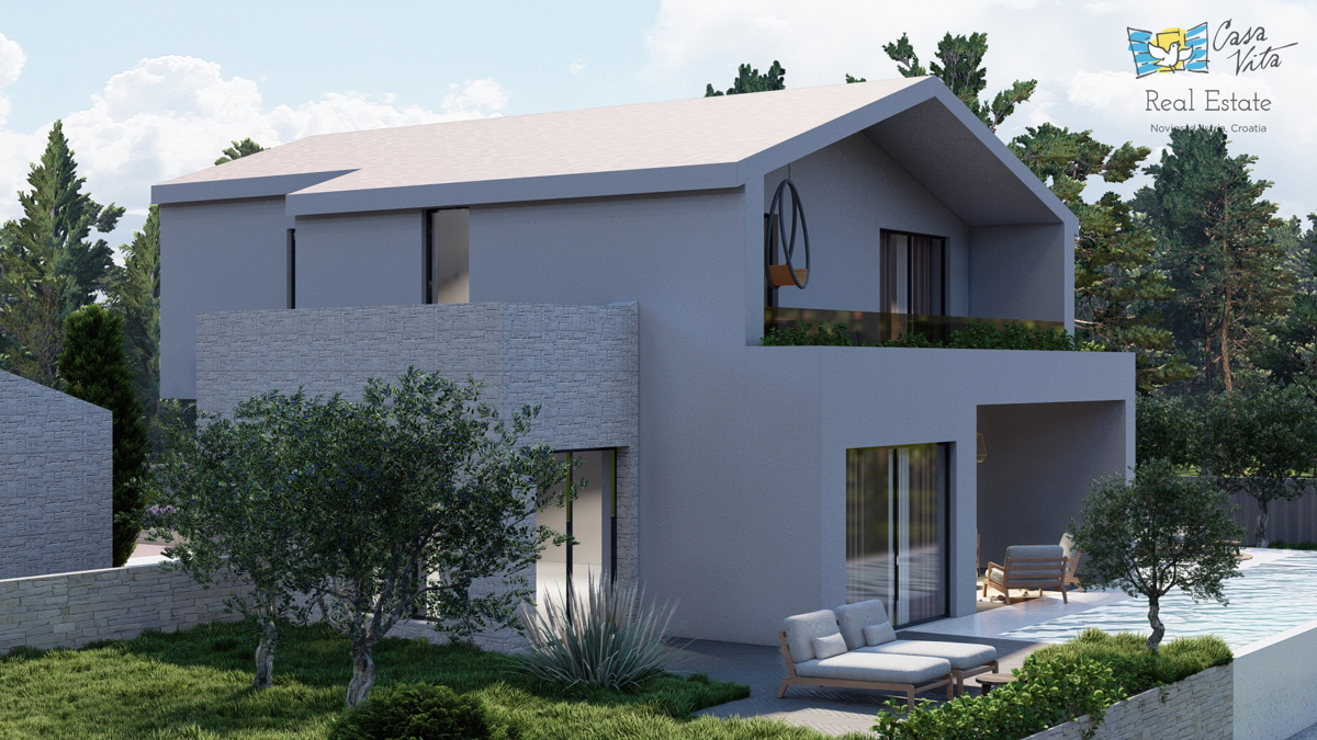 ISTRA, TINJAN - Gradbeno zemljišče s projektom za vilo z garažo!