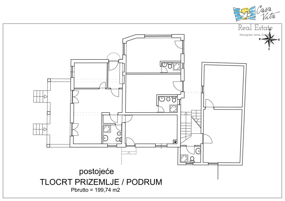 Hiša z apartmaji in čudovitim pogledom na morje