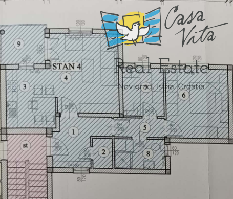 ISTRA, NOVIGRAD - Stanovanje z dvema spalnicama in lepim pogledom na morje!