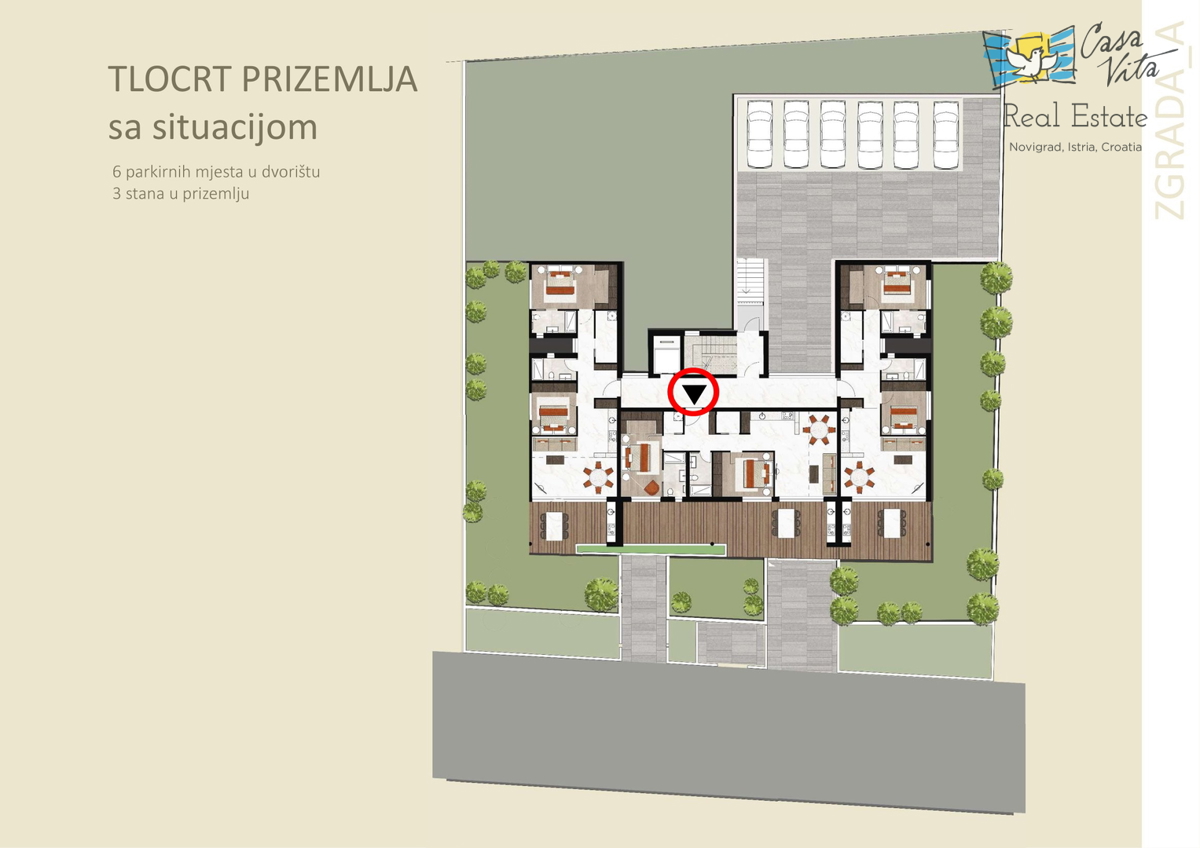 Novigrad - Moderna in kvalitetna stanovanja v gradnji z dvigalom!