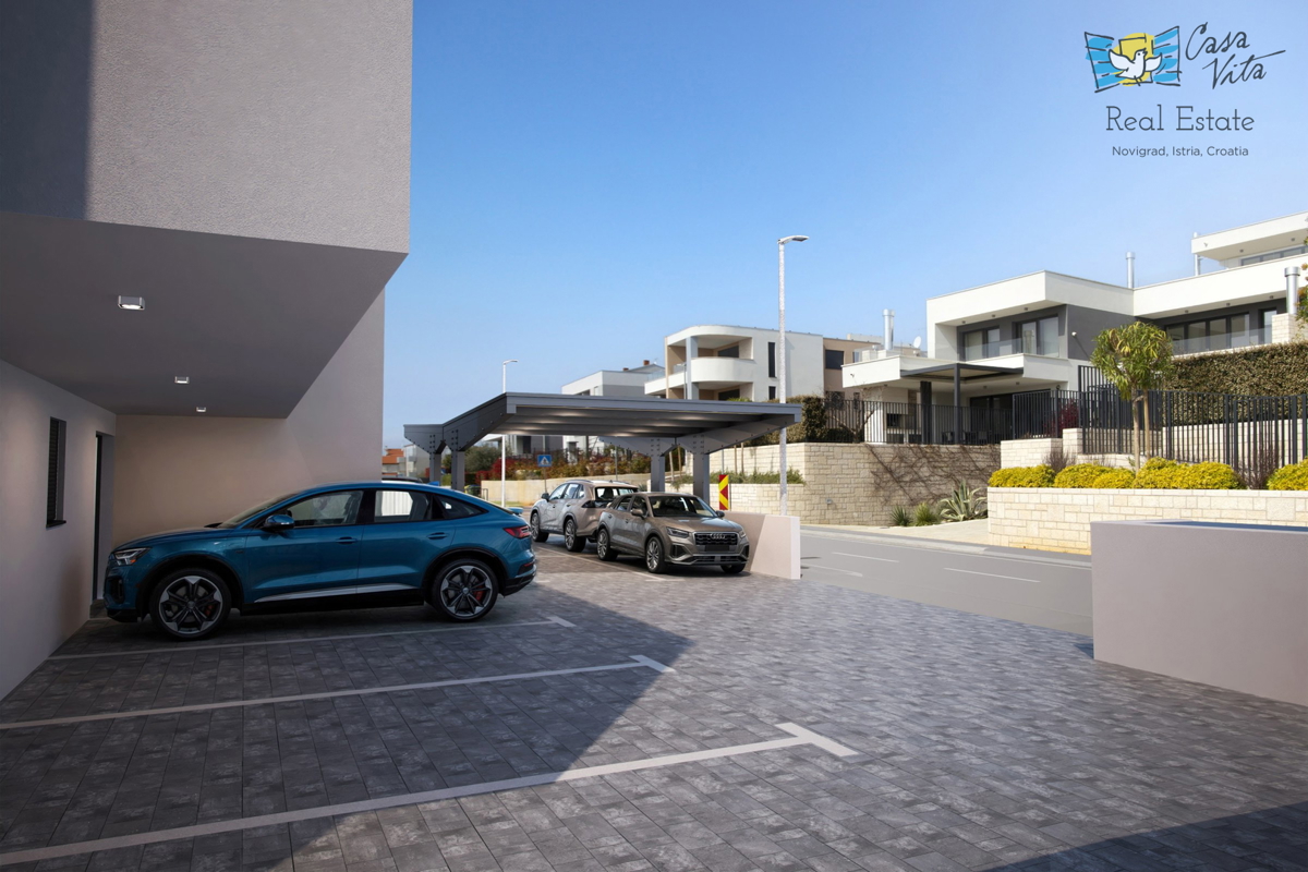 Apartmaji v gradnji 1000m od morja in centra Novigrada!