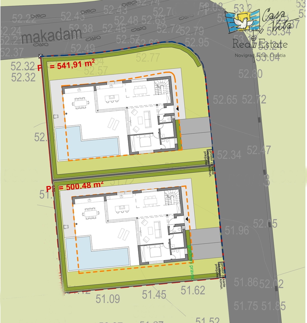 ISTRA, POREČ - Moderna kuća v izgradnji 1000 m od morja!