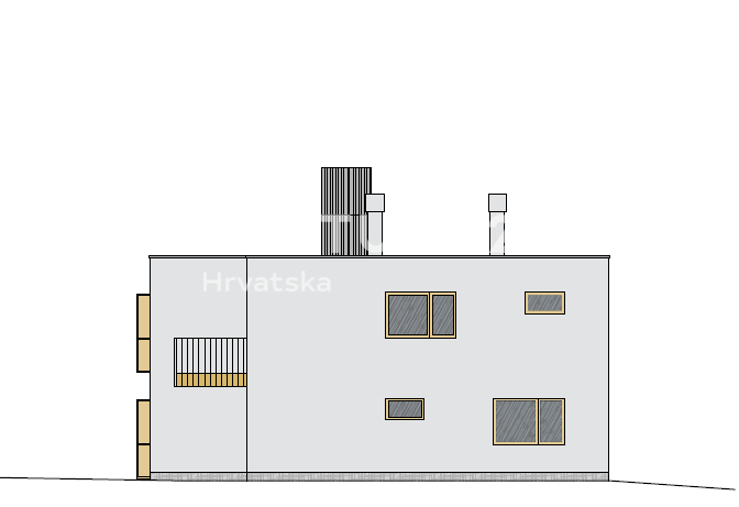 POREČ, PRODAJA SE ČETRISOBNO STANOVANJE, NOVOGRADNJA Z VELIKO STREŠNO TERASO