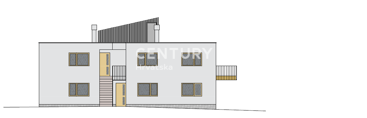 POREČ, PRODAJA SE ČETRISOBNO STANOVANJE, NOVOGRADNJA Z VELIKO STREŠNO TERASO
