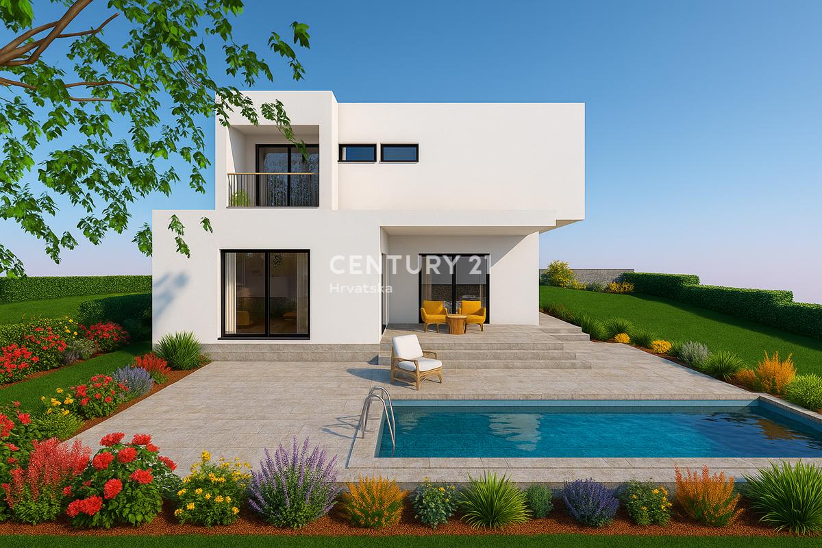 POREČ, 8 KM, MODERNA VILICA V GRADNJI