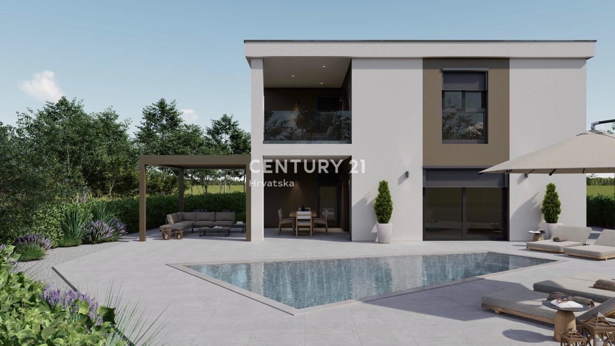 POREČ, PRODAJA SE HIŠA S BAZENOM, NOVOGRADNJA, ZADNJA DO ZELENEGA PASU