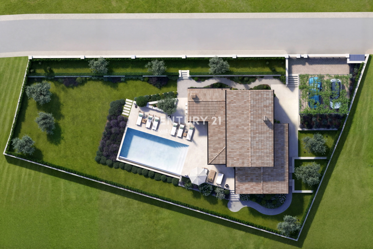 POREČ, 15 KM, GRADBENO ZEMLJIŠČE S PROJEKTOM ZA ČUDOVITO MEDITERANSKO HIŠO