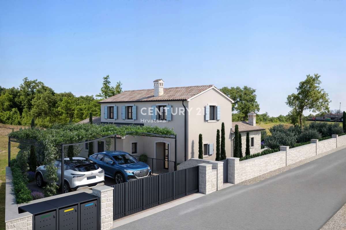 POREČ, 15 KM, GRADBENO ZEMLJIŠČE S PROJEKTOM ZA ČUDOVITO MEDITERANSKO HIŠO
