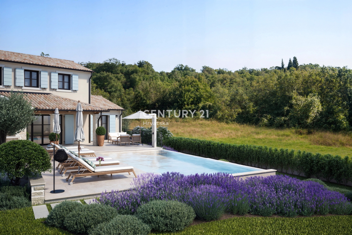 POREČ, 15 KM, GRADBENO ZEMLJIŠČE S PROJEKTOM ZA ČUDOVITO MEDITERANSKO HIŠO